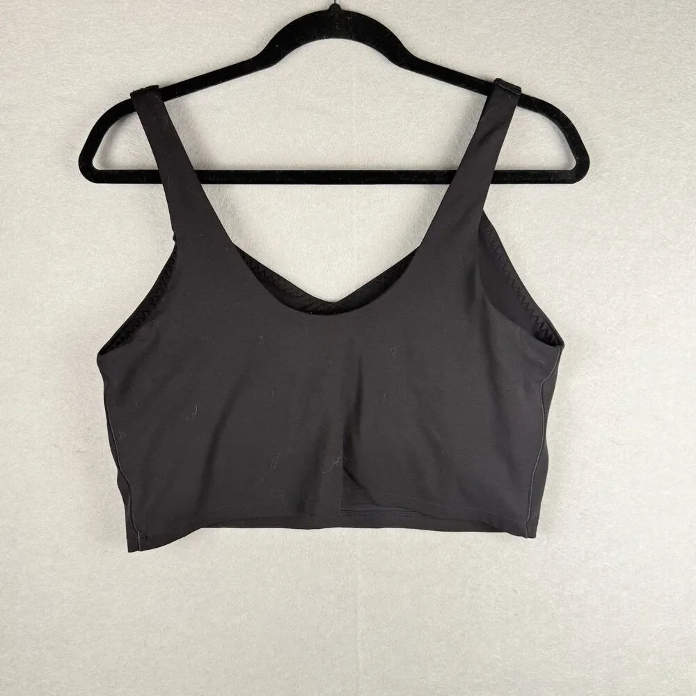 Offline By Aerie Real Me Low Key Longline Black Sports Bra Size XL‎